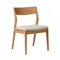 Sedia da pranzo 46 x 54 x 80 cm in legno marrone con seduta imbottita beige - stile moderno