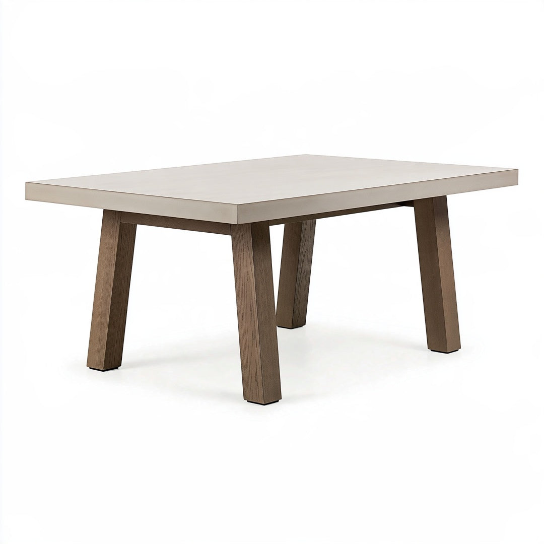 Tavolo da pranzo 180 x 90 x 75 cm bianco e marrone in legno stile moderno
