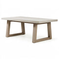 Tavolo da pranzo 180 x 90 x 75 cm in legno ingegnerizzato bianco e rovere stile moderno