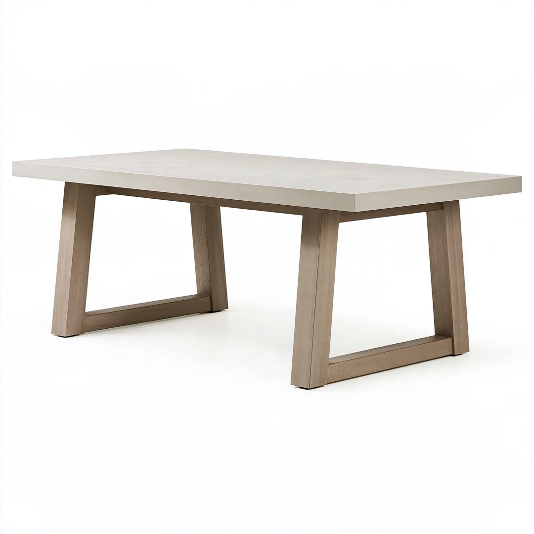 Tavolo da pranzo 180 x 90 x 75 cm in legno ingegnerizzato bianco e rovere stile moderno